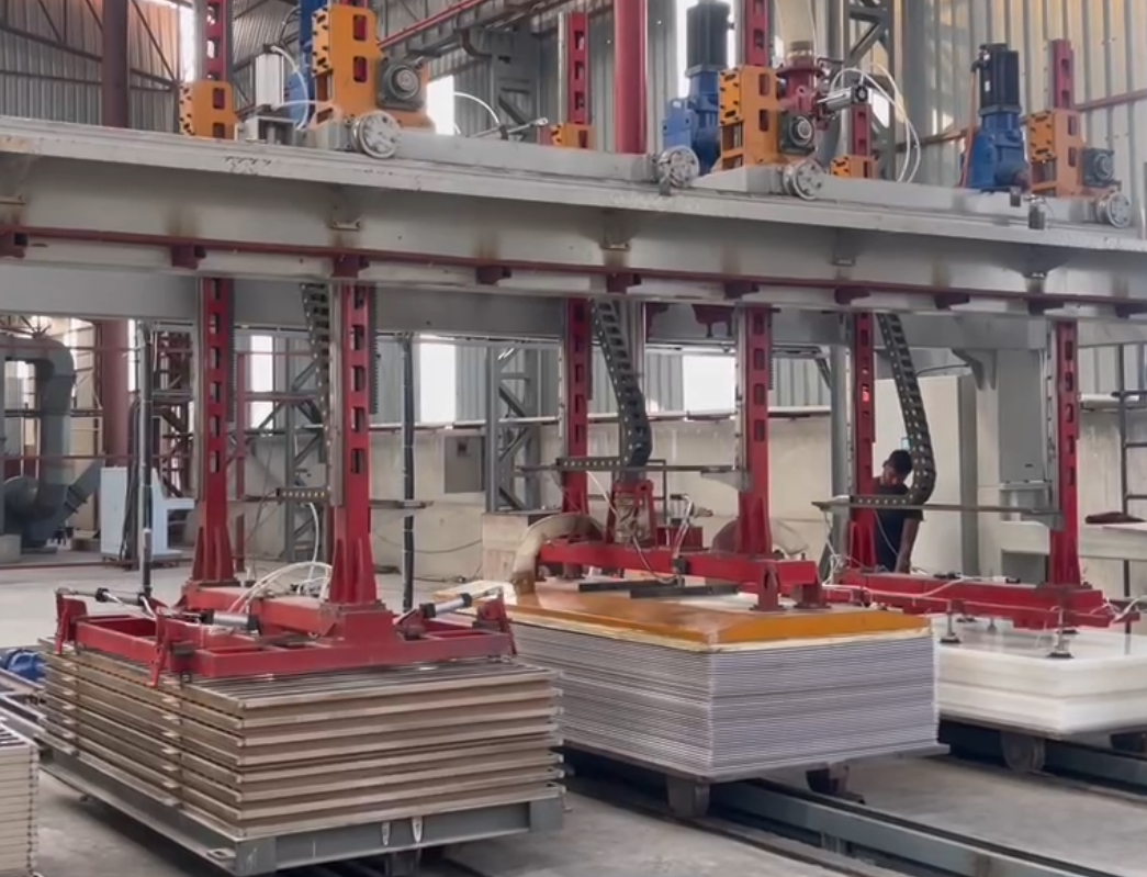 尼泊爾纖維水泥板新線試機(jī)Fibre cement board new line trial in Nepal